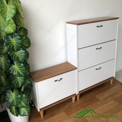 Tủ giày thông minh chân gỗ sồi - TG 06