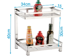 Kệ Gia Vị 2 Tầng INOX 304 B-Gem Model BG-KGV04