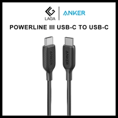 Cáp Sạc Anker PowerLine III USB-C Ra USB-C 2.0 0.9M / 1.8M, Hỗ Trợ 60W [A8852 / A8853]