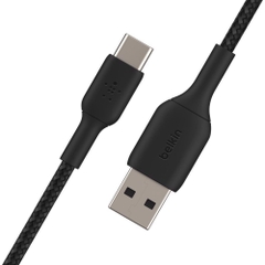 Cáp Sạc Belkin BOOST↑CHARGE™ USB-C 12W Bọc Dù Cao Cấp 1M - CAB002bt1MBK
