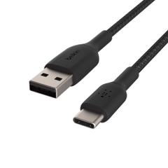 Cáp Sạc Belkin BOOST↑CHARGE™ USB-C 12W Bọc Dù Cao Cấp 1M - CAB002bt1MBK
