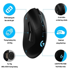 Chuột Gaming Không Dây Logitech G703 Hero 16K LightSpeed Wireless