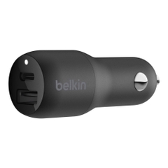 Sạc Ô Tô Belkin BOOST↑CHARGE™ 32W, USB-C Power Delivery PD 20W, USB-A 12W - CCB003btBK