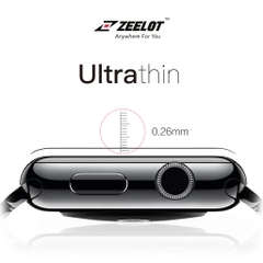 Cường Lực Dẻo / Chống Vân Tay Zeelot 3D Curved Ultrathin Apple Watch 40mm / 44mm - Viền Dẻo Chống Nứt Cạnh