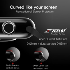 Cường Lực Dẻo / Chống Vân Tay Zeelot 3D Curved Ultrathin Apple Watch 40mm / 44mm - Viền Dẻo Chống Nứt Cạnh