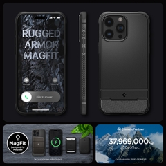 Ốp Lưng Spigen Rugged Armor MagFit Cho iPhone 15 Pro Max / 15 Pro