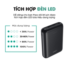 Pin Sạc Dự Phòng 10000mAh Aukey PB-N66 2 Cổng Sạc 2.4A Công Suất 12W Công Nghệ Aipower Thông Minh