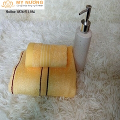 Bộ 2 khăn sợi tre màu vàng cao cấp