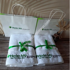 Khăn bông quà tặng thêu logo (Mẫu 73)