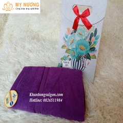 Khăn tắm cotton cao cấp màu tím