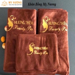 Khăn trải giường spa màu nâu