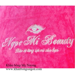 Khăn trải giường spa màu hồng phấn