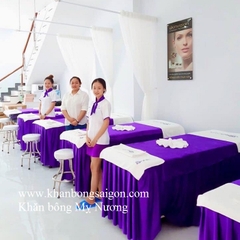 Khăn trải giường spa màu tím