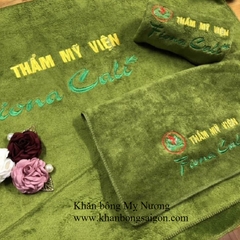 Khăn Trải giường spa màu Xanh rêu