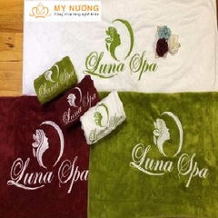 Khăn đắp body spa thêu logo (Mẫu 5)