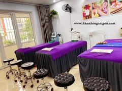 Khăn trải giường Spa màu tím (Mẫu 3)