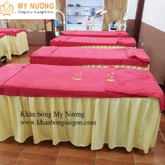 Khăn trải giường Spa màu hồng