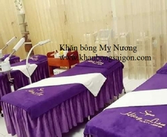 Khăn trải giường Spa màu hồng