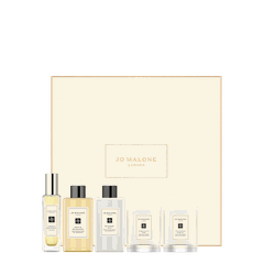 Jo Malone London House (Pomegranate Noir Travel Candle 60g, English Pear & Freesia Travel Candle 60g, Lime Basil & Mandarin Cologne 30ml, Peony & Blush Suede Body & Hand Wash 100ml, Blackberry & Bay Body & Hand Lotion 100ml)