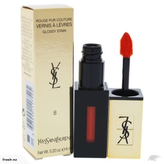 Son Kem Lì Đỏ Rượu Yvessaint Laurent # 8 / Rouge Pur Couture Vernis A Leveres