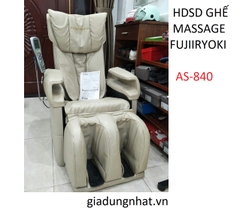 HDSD GHẾ MASSAGE FUJIIRYOKI AS 840