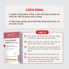 Combo 2 B17 Thực phẩm bảo vệ sức khỏe Hyaluronic Forte 300mg - Biocyte