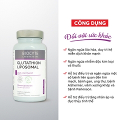 B19 Thực phẩm bảo vệ sức khỏe Glutathion Liposomal - Biocyte