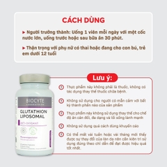 B19 Thực phẩm bảo vệ sức khỏe Glutathion Liposomal - Biocyte