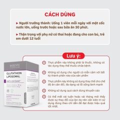 B19C Thực phẩm bảo vệ sức khỏe Glutathion Liposomal - Biocyte