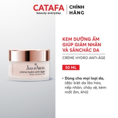 J183 Kem dưỡng ẩm giúp giảm nhăn và săn chắc da Crème Hydro Anti-âge - Jean d'Arcel
