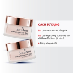 J183 Kem dưỡng ẩm giúp giảm nhăn và săn chắc da Crème Hydro Anti-âge - Jean d'Arcel
