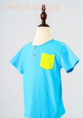 Áo phông pha màu xanh/cốm - TDS2324