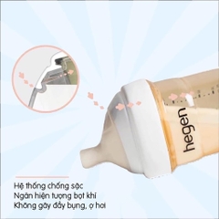 Bình sữa Hegen PPSU 150ml núm ti dành cho bé 0-3 tháng tuổi