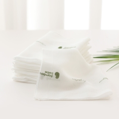 Khăn sữa sợi tre Embossed Pure trắng 5chiếc/set