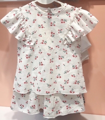 Ted & Dollies Set đồ bé gái hoa đỏ - TDS2325