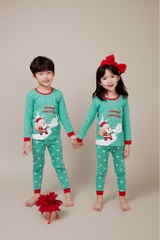 Bộ pijama dài Olomimi bé trai/bé gái Santa Christmas