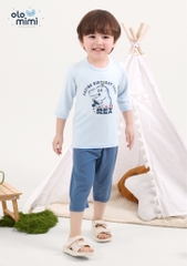 Bộ pijama lửng Olomimi bé trai T-rex