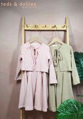 Set váy bé gái phối áo cardigan - TDS2514