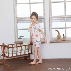 Bộ pijama cộc Olomimi bé gái Pink Ice Cream
