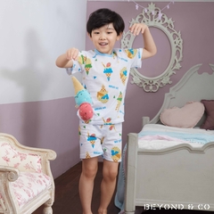 Bộ pijama cộc Olomimi bé trai Blue Ice Cream