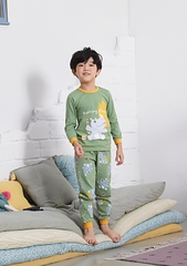 Bộ Pijama dài tay Olomimi bé trai Painting Rhino