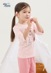 Bộ pijama lửng Olomimi bé gái Party Bunny