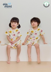 Bộ pijama cộc Olomimi cho bé trai/bé gái Pudding Bear