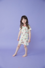 Bộ pijama cộc Olomimi bé gái Rose Garden