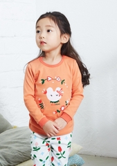 Bộ Pijama dài tay Olomimi bé gái- Pink flower
