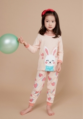 Bộ pijama dài Olomimi bé gái Lovely Bunny