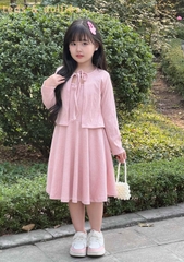 Set váy bé gái phối áo cardigan - TDS2514
