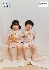 Bộ pijama cộc Olomimi cho bé trai/bé gái Brushing Time