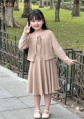 Set váy bé gái phối áo cardigan - TDS2514