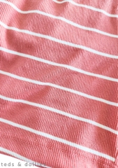 Ted & Dollies Set bé trai cam kẻ trắng - TDS2303